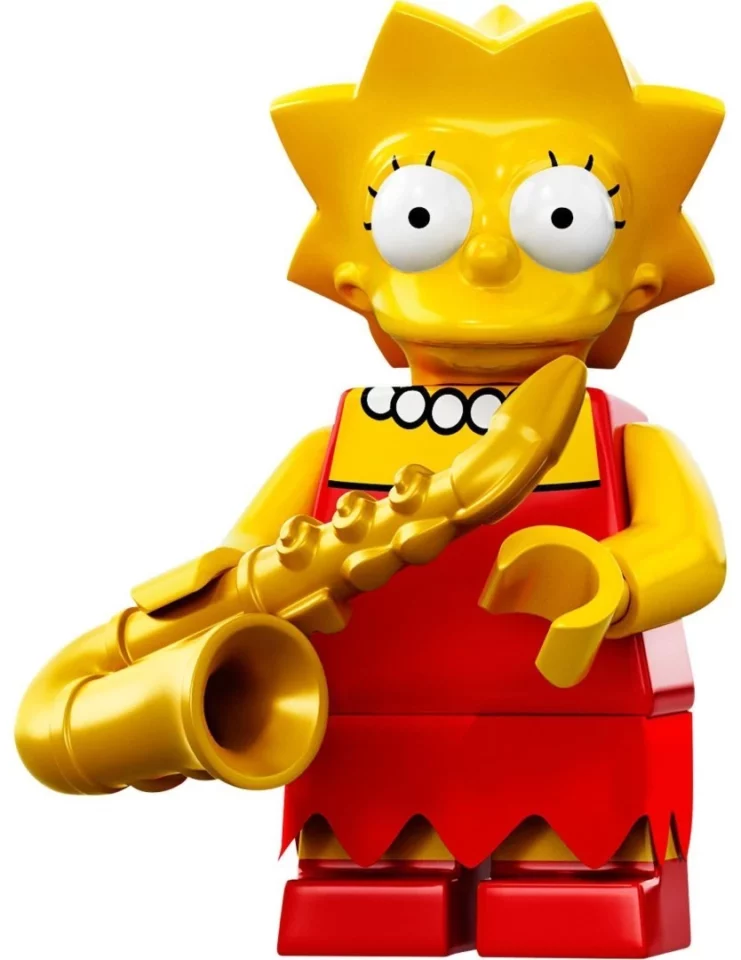 LEGO Simpson : Lisa avec son saxophone.