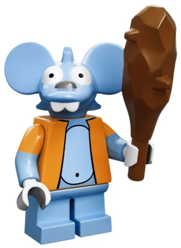 Minifigure LEGO Simpson : Itchy et sa massue.