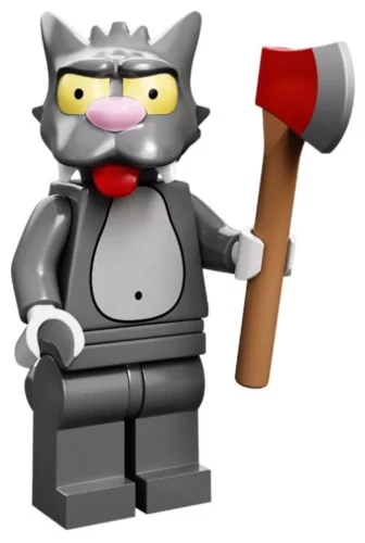 Minifigure LEGO Simpson : Scratchy et sa hache.