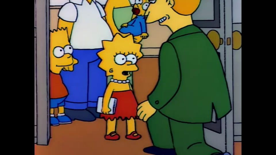 Tiens, bonjour. Tu dois être Lisa Simpson.