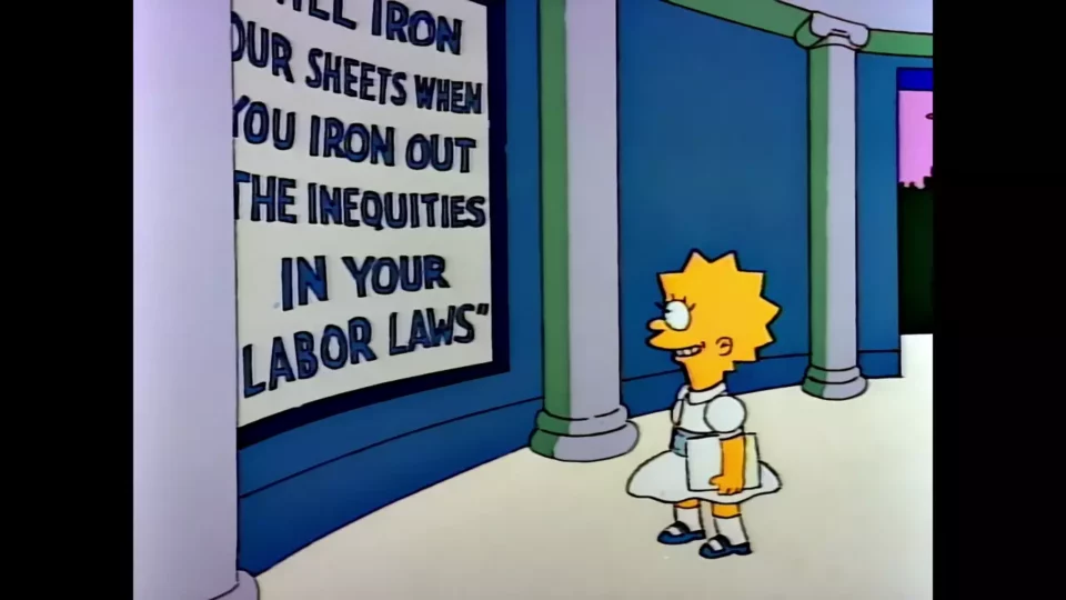 "Je laverai vos taches quand vous aurez lavé les injustices du travail."