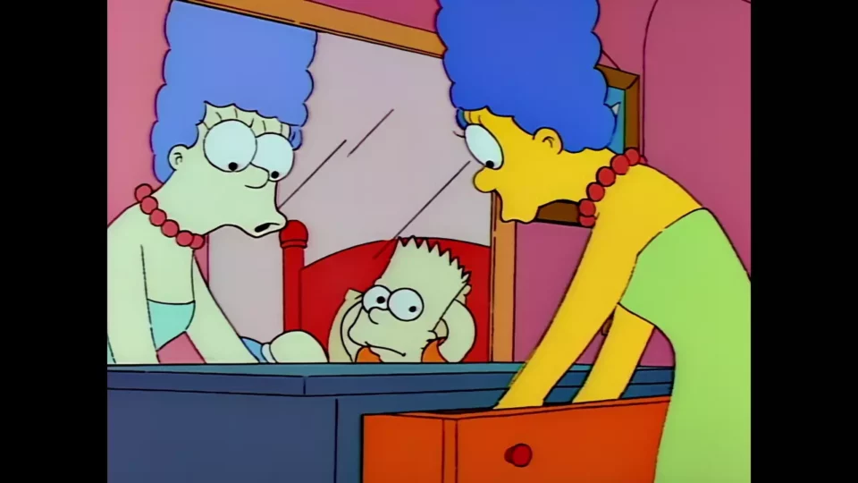 - Où est ton slip de bain, Bart ? - Je vais nager tout nu.