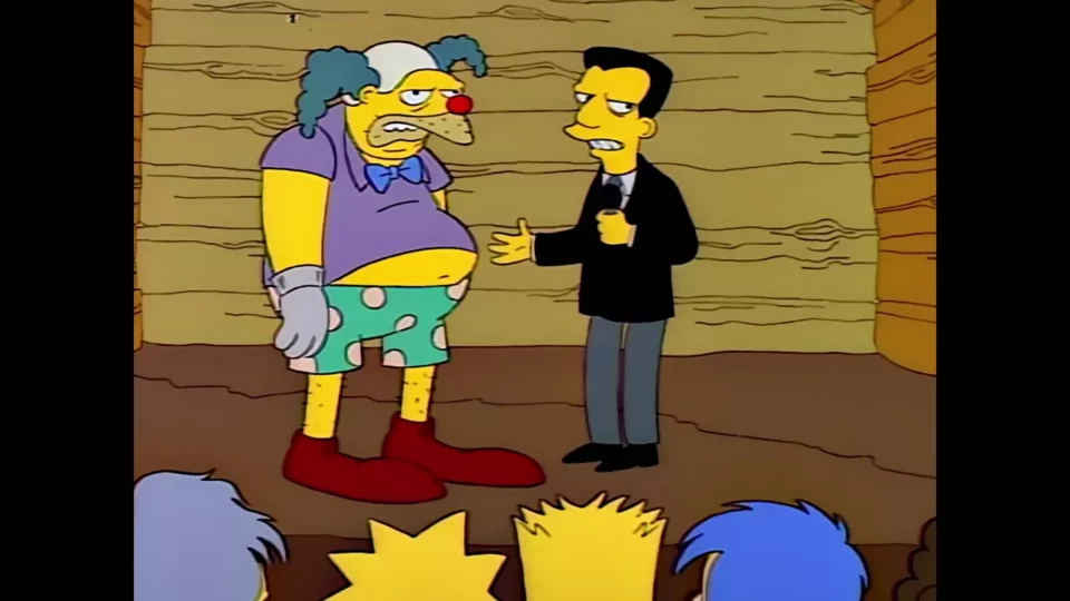 Je dois vous prévenir les enfants, Krusty a une laryngite et un lumbago,