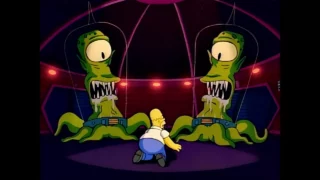 Des extraterrestres ! Ne me mangez pas. J'ai une femme et des enfants.