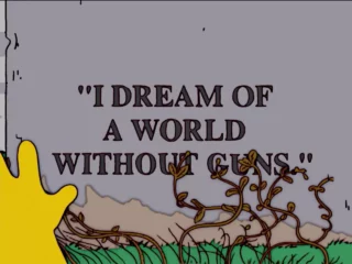 "Je rêve d'un monde sans armes".