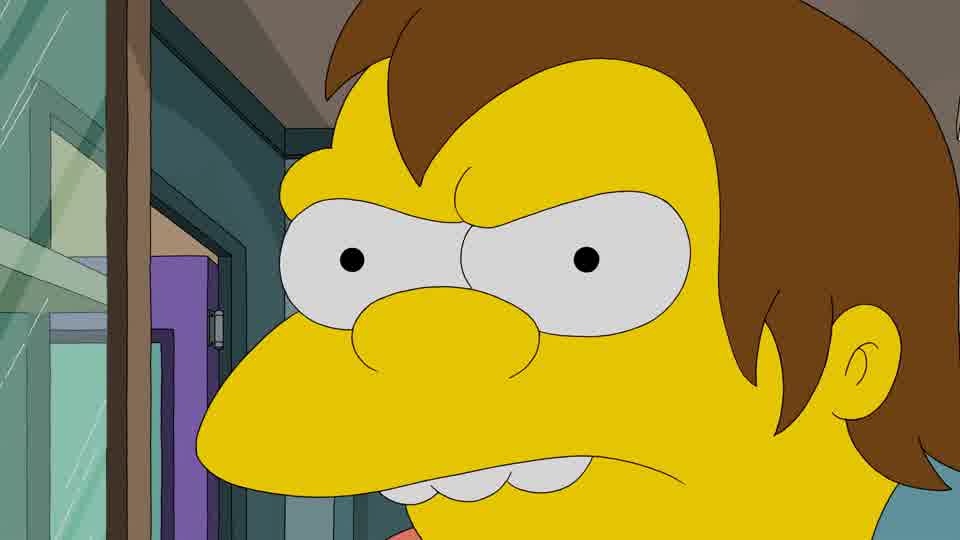 Nelson Muntz en gros plan.