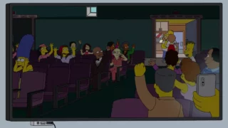  -(audience cheers)  -MOE: Get him out of here.