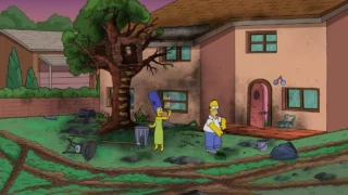 I'm a little concerned that Bart set his tree house on fire.