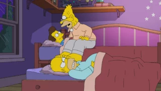 Homer est jaloux du beau-fils de Grampa Simpson. S34E08