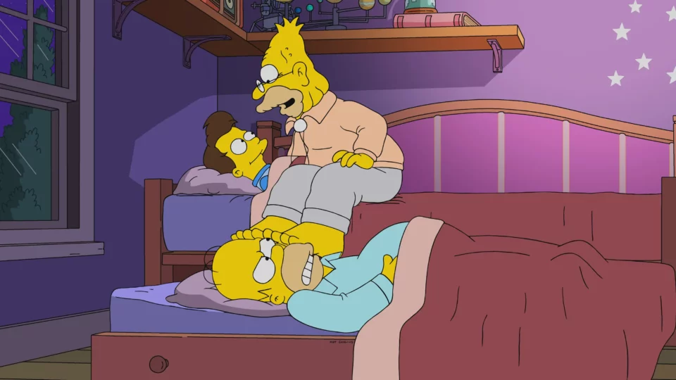 Homer est jaloux du beau-fils de Grampa Simpson. S34E08