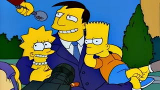 Lisa et Bart soutiennent le maire Quimbi