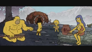 La famille Simpson en hommes des cavernes