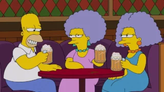 Homer et ses belle soeur Patty et Selma